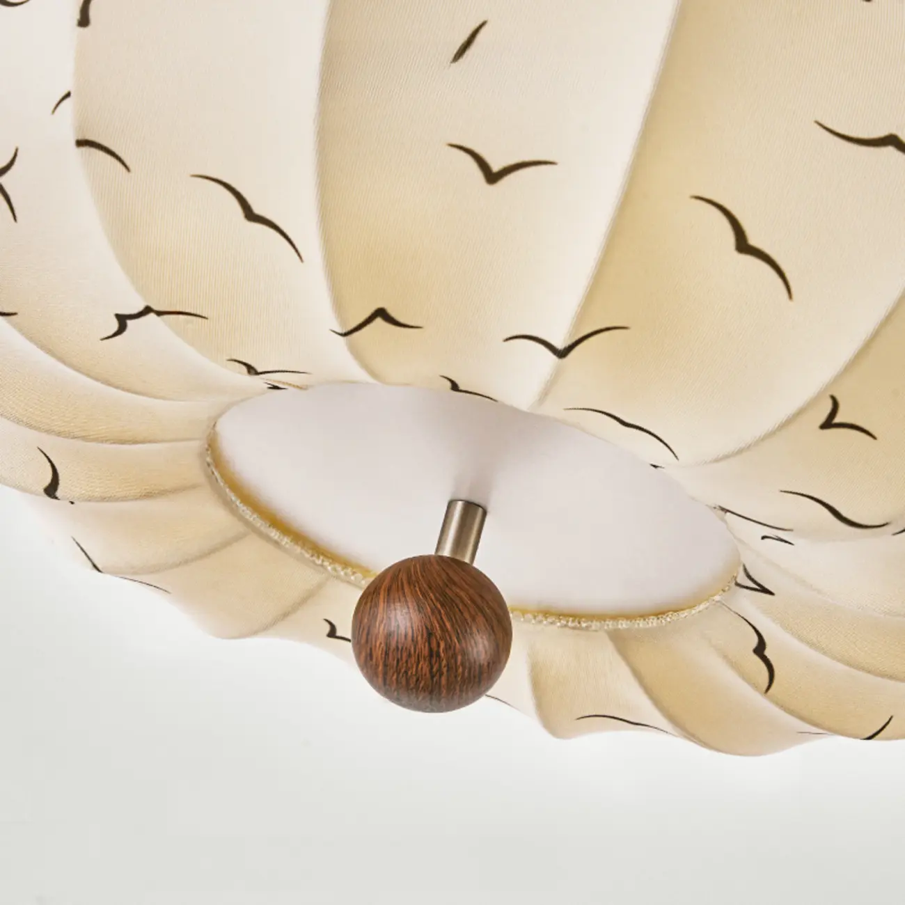 Modern Off-white Fabric Pendant Light with 5-Light & LED Image - 11 | homeyfad