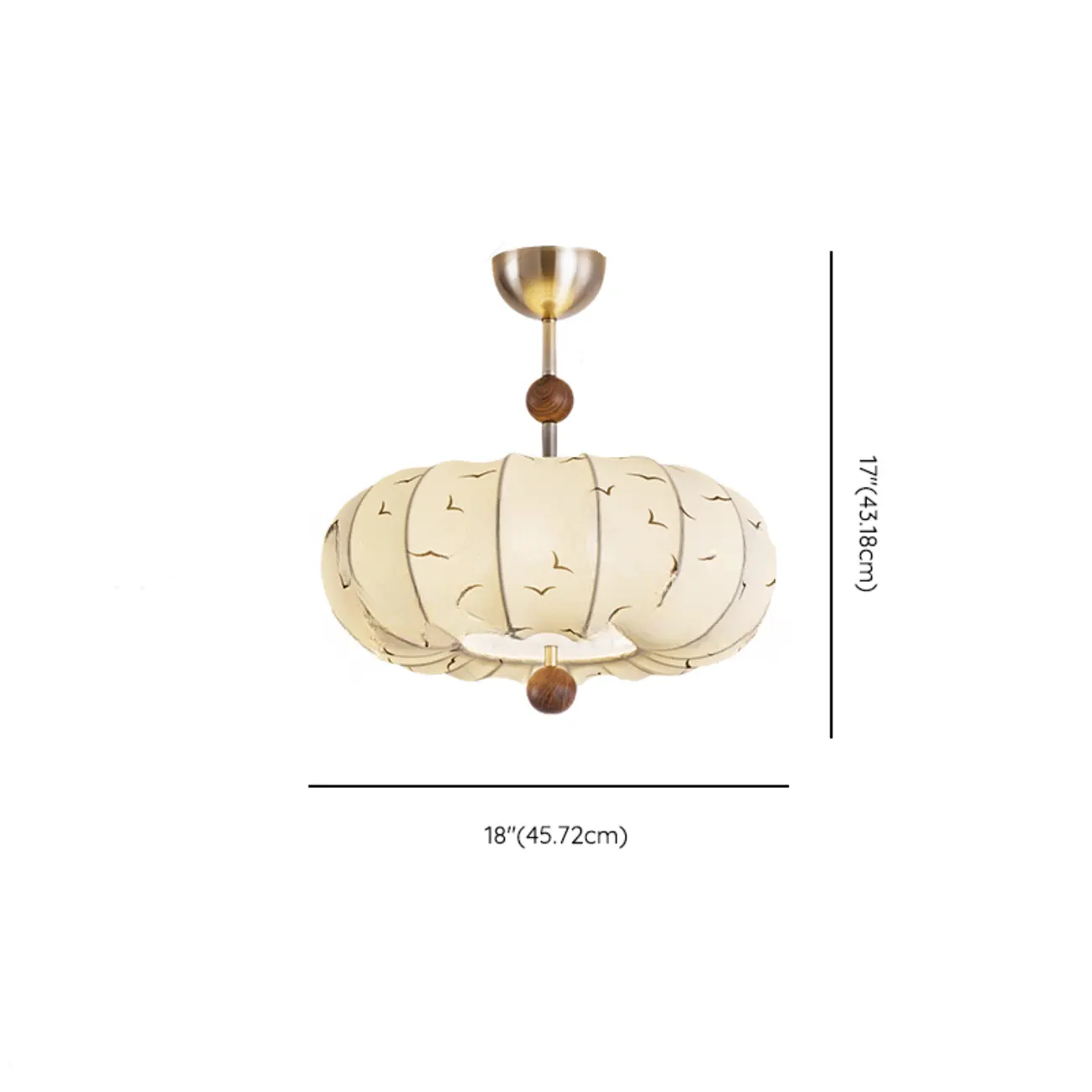 Modern Off-white Fabric Pendant Light with 5-Light & LED #size | homeyfad