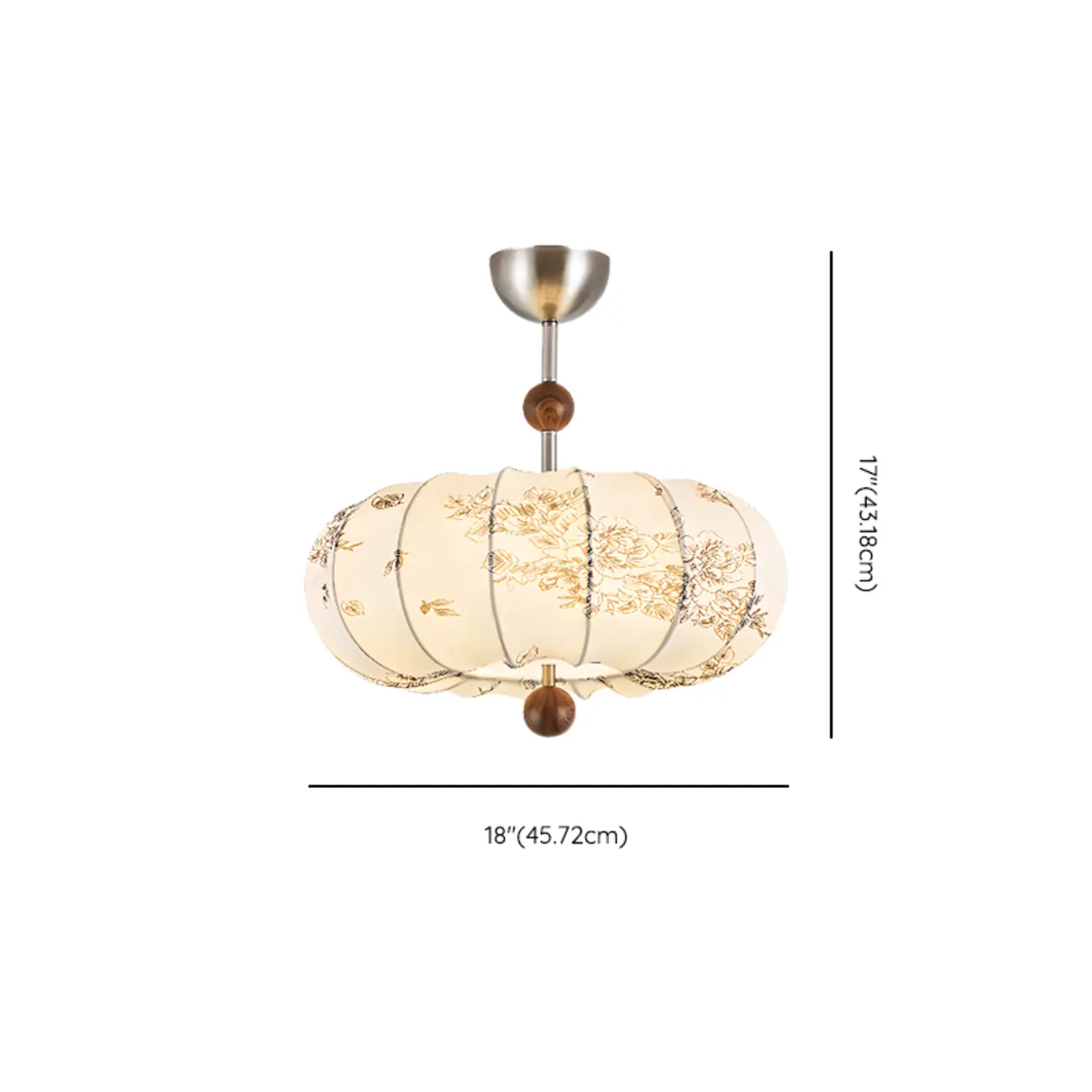 Modern Off-white Fabric Pendant Light with 5-Light & LED Image - 13 | homeyfad