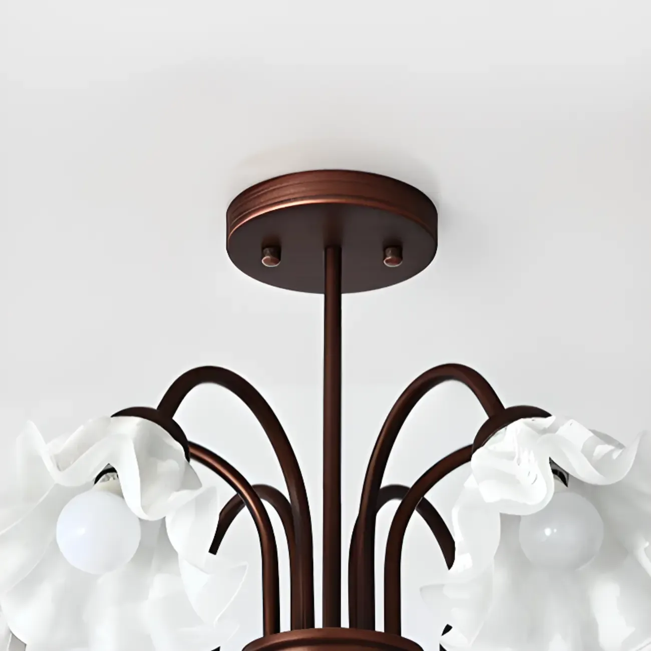 Geometric Art 3/8 Light Glass LED Chandelier for Dining Area Image - 7