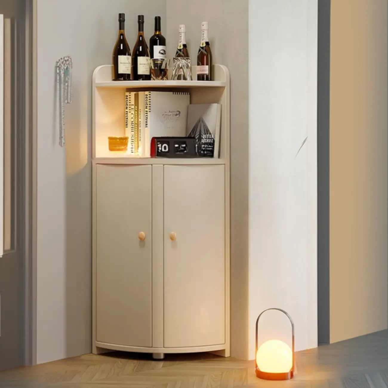  Trendy Nook Utility Wood Cabinet with Versatile Storage Image - 3 | homeyfad