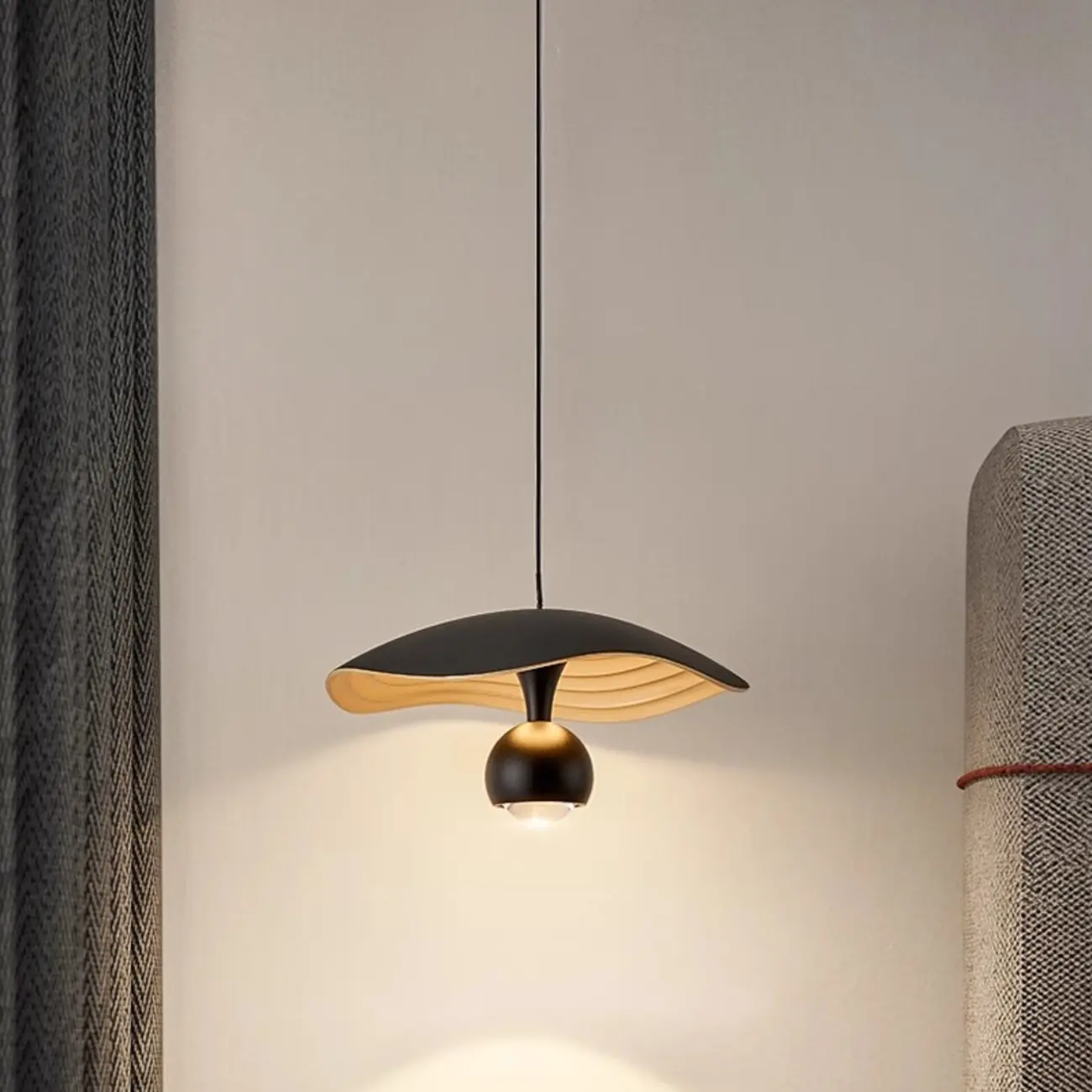 Dimmable Modern Acrylic Black 2-Light LED Pendant Light Image - 2 | homeyfad