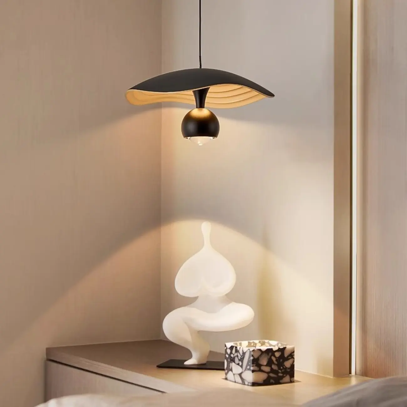 Dimmable Modern Acrylic Black 2-Light LED Pendant Light Image - 3 | homeyfad