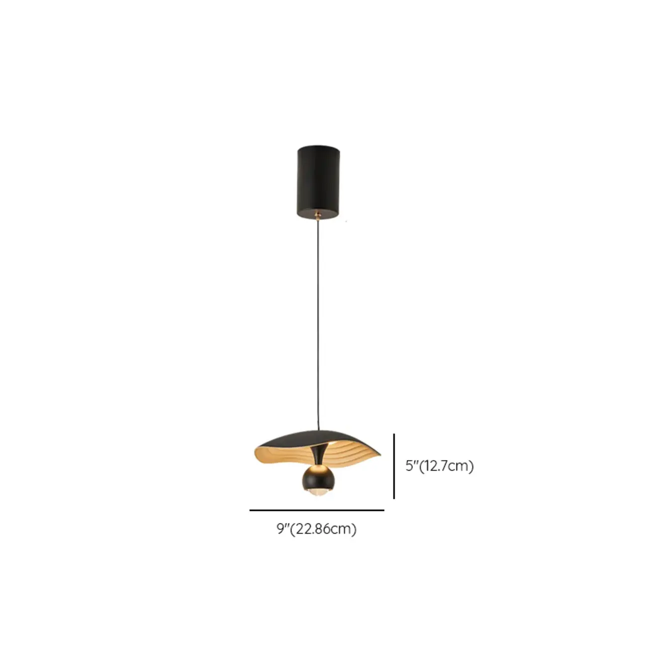 Dimmable Modern Acrylic Black 2-Light LED Pendant Light #size | homeyfad