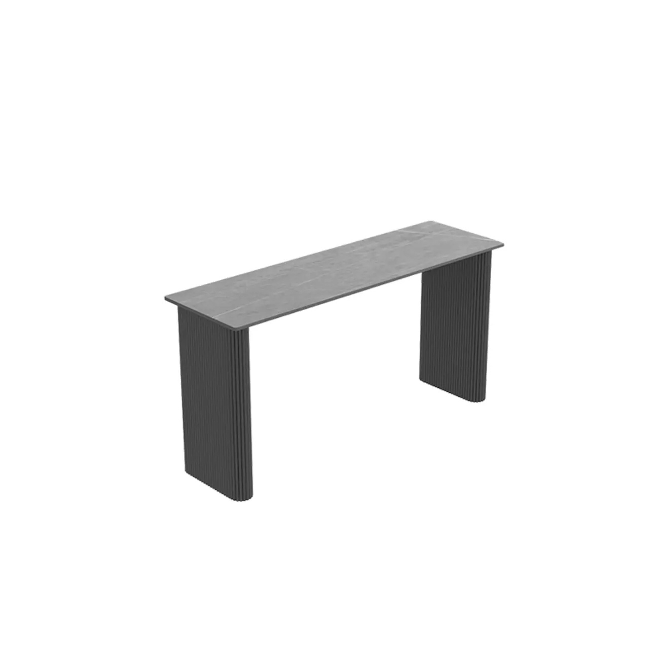 Glam White Stone Metal Striped Pillar Bar Tables Image - 4 | homeyfad