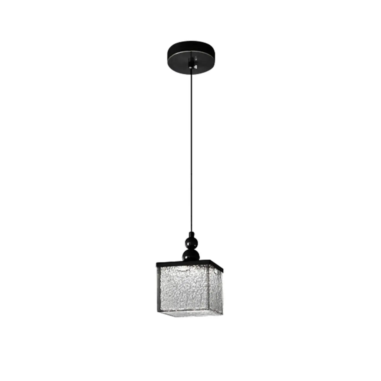 Adjustable Modern Square Resin Black LED Pendant Light  Image - 5 | homeyfad