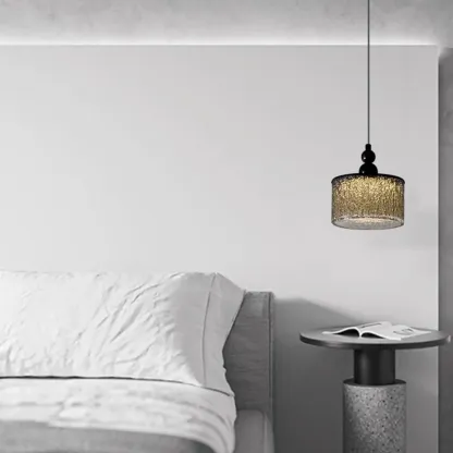 Adjustable Modern Square Resin Black LED Pendant Light  Image - 3