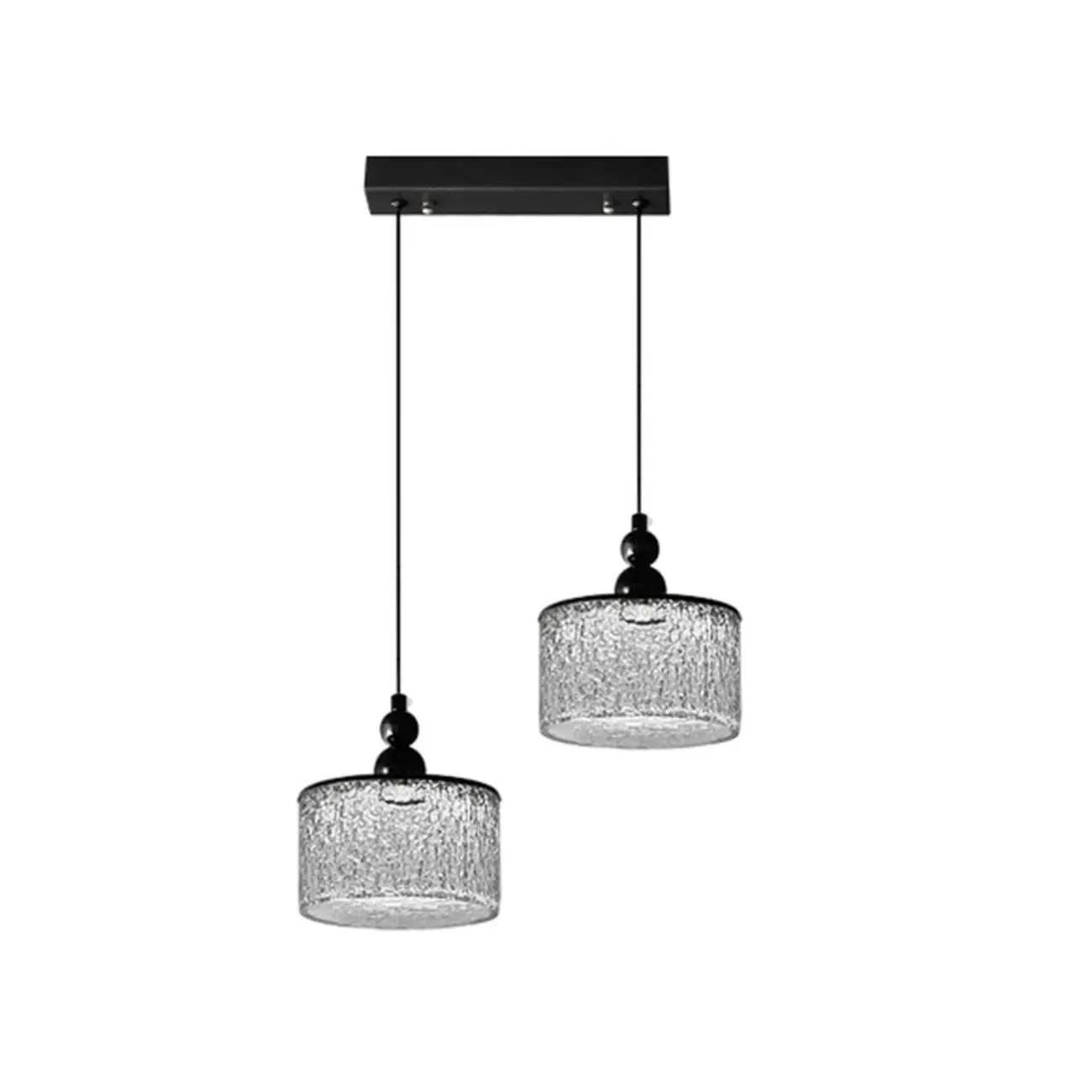 Adjustable Modern Square Resin Black LED Pendant Light  Image - 6