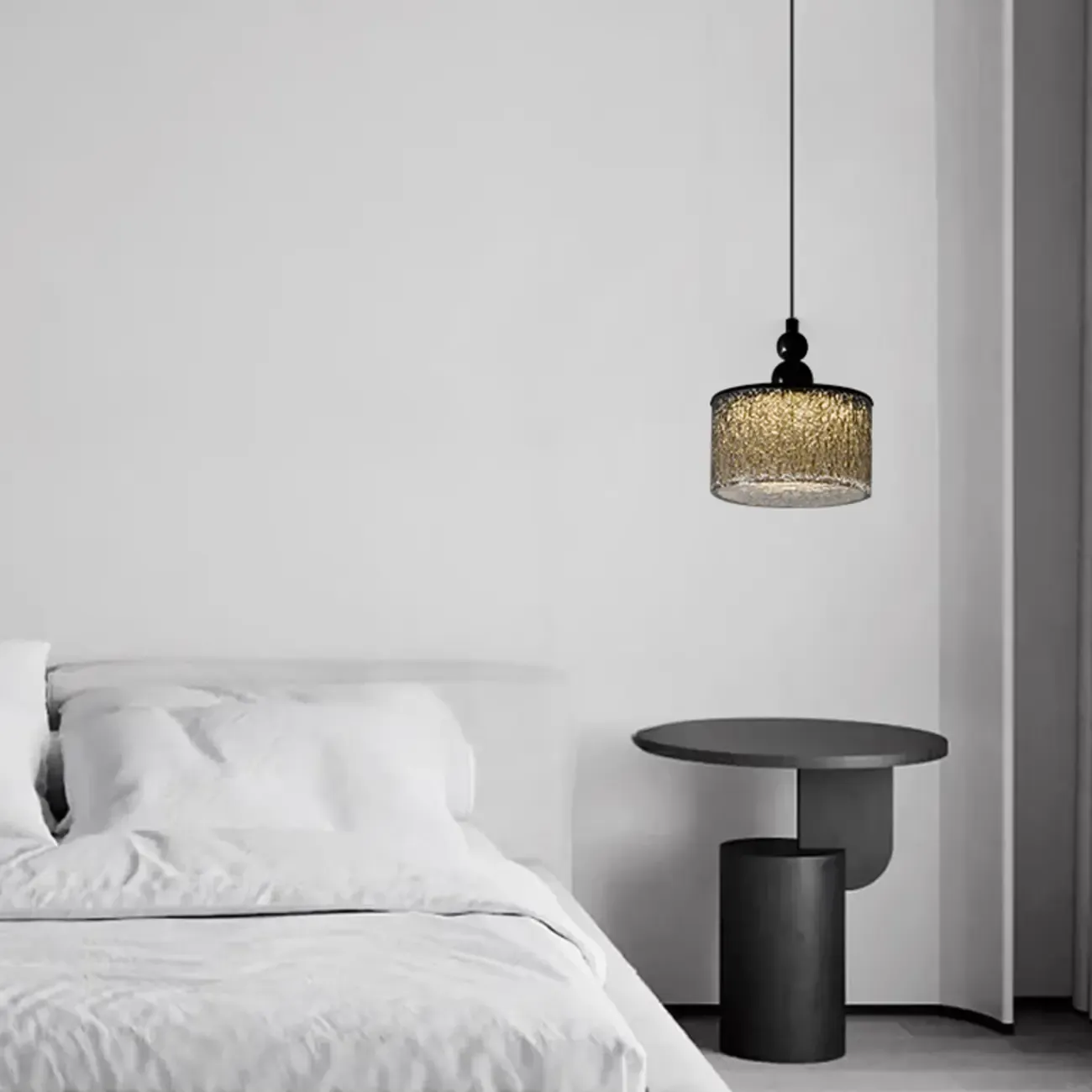 Adjustable Modern Square Resin Black LED Pendant Light  Image - 7