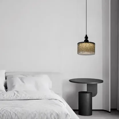 Adjustable Modern Square Resin Black LED Pendant Light  Image - 7