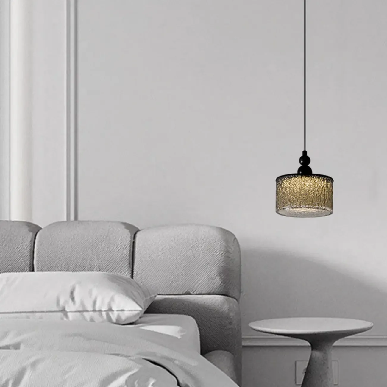 Adjustable Modern Square Resin Black LED Pendant Light  Image - 9