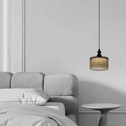 Adjustable Modern Square Resin Black LED Pendant Light  Image - 9