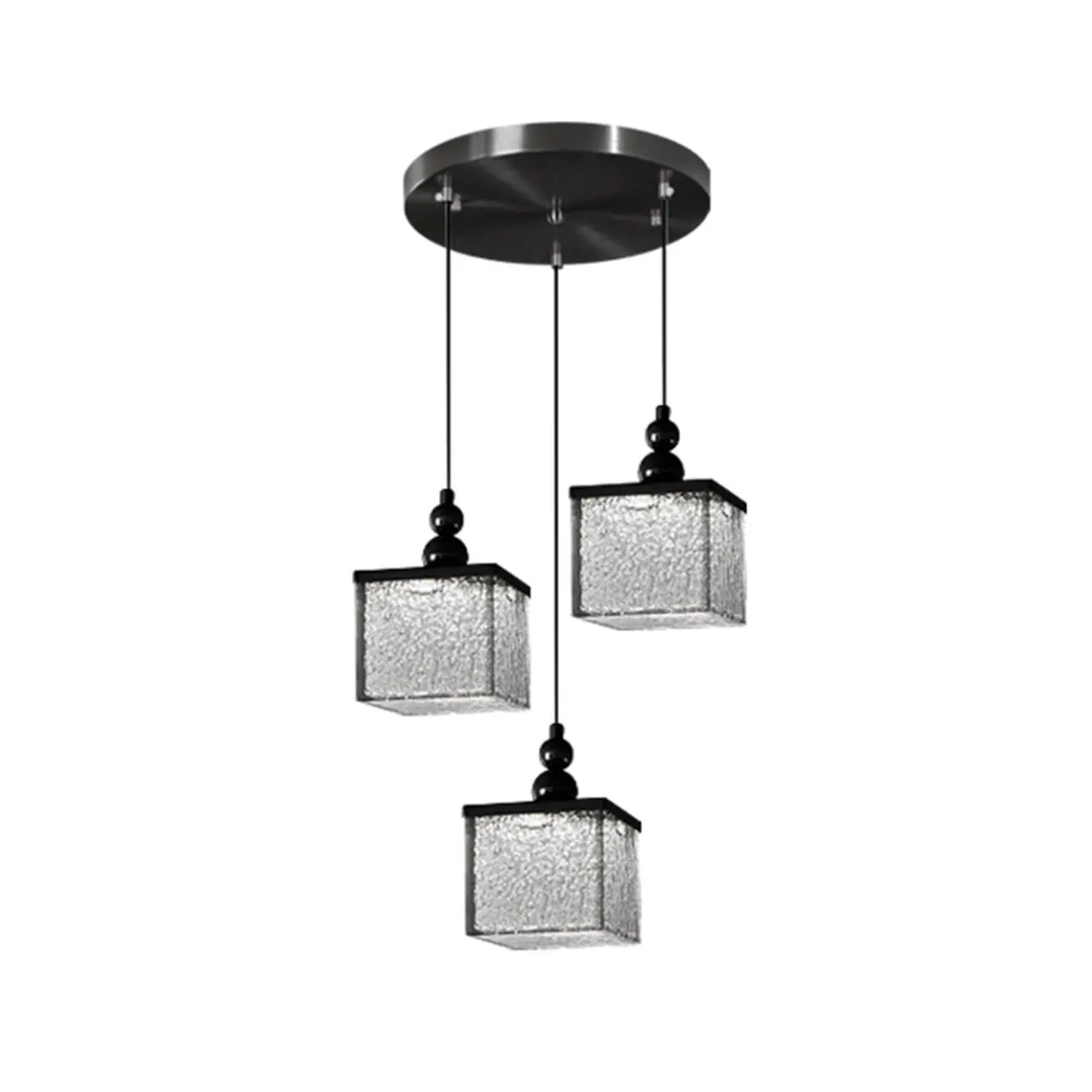 Adjustable Modern Square Resin Black LED Pendant Light  Image - 11 | homeyfad