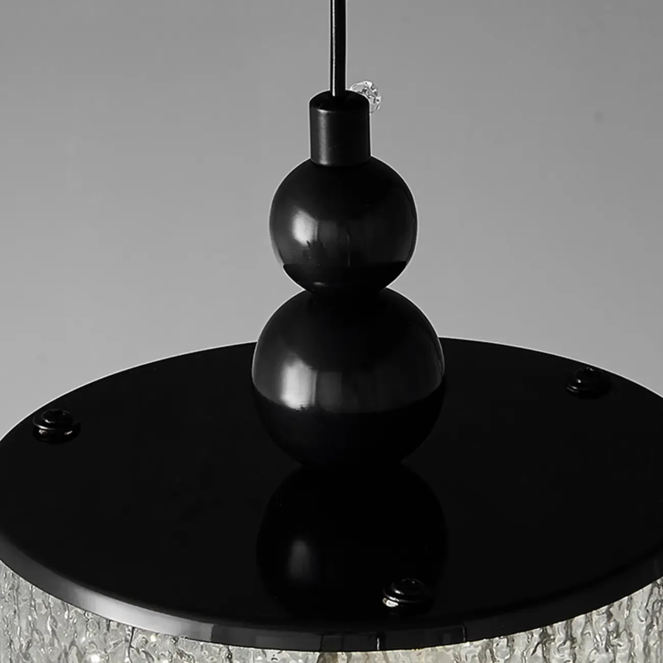 Adjustable Modern Square Resin Black LED Pendant Light  Image - 12