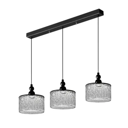 Adjustable Modern Square Resin Black LED Pendant Light  Image - 13