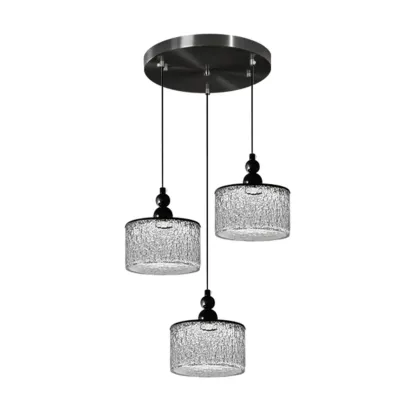 Adjustable Modern Square Resin Black LED Pendant Light  Image - 15