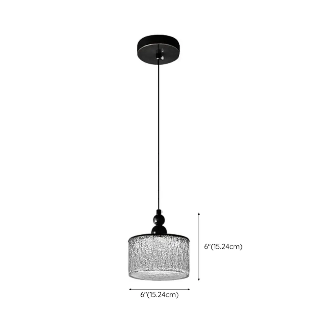 Adjustable Modern Square Resin Black LED Pendant Light  #size | homeyfad