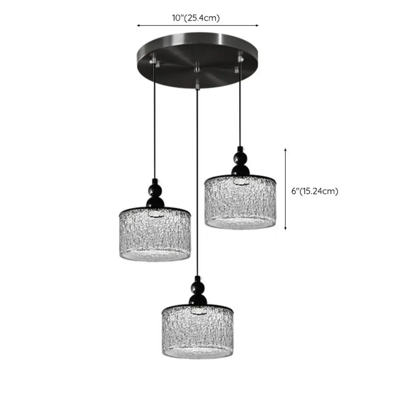 Adjustable Modern Square Resin Black LED Pendant Light  Image - 20