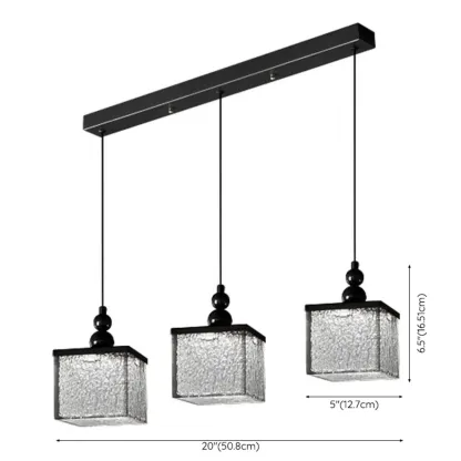 Adjustable Modern Square Resin Black LED Pendant Light  Image - 23