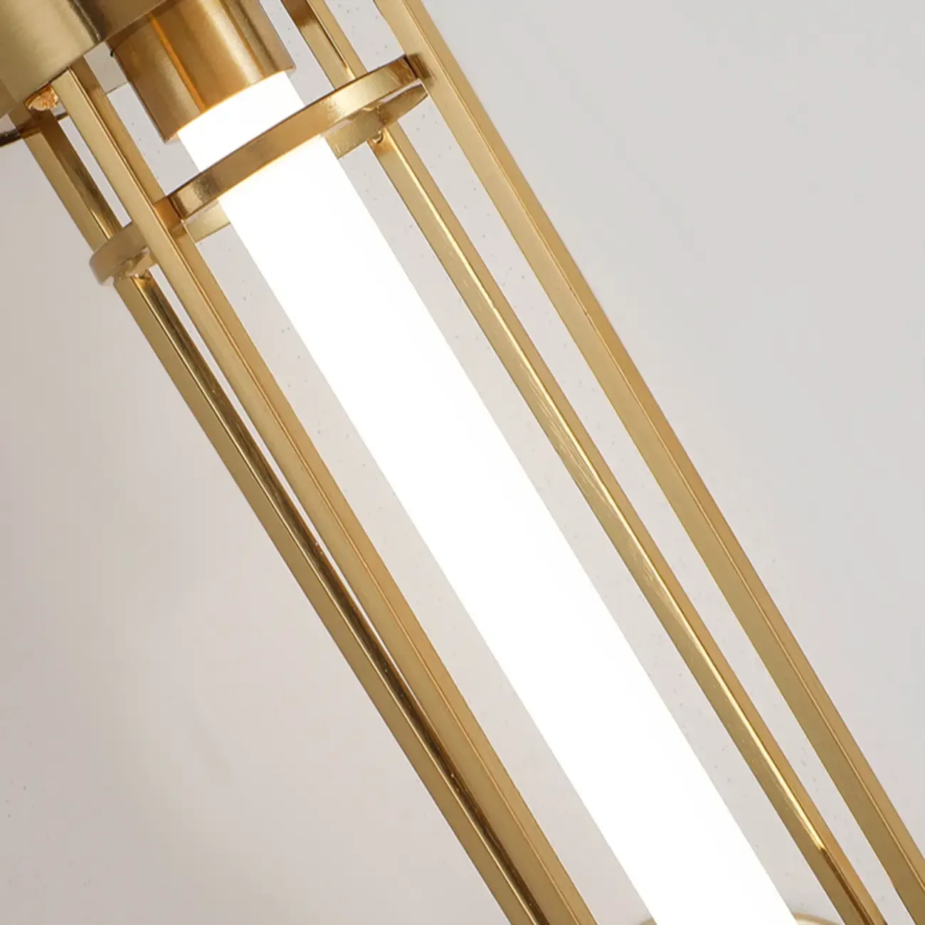Gold Cylinder Wall Sconce Lamp with 2 LED Bulbs Warm Light Image - 11