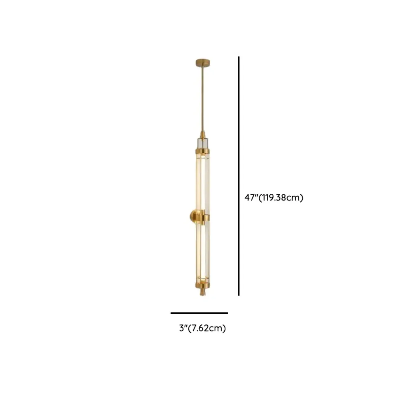 Gold Cylinder Wall Sconce Lamp with 2 LED Bulbs Warm Light Image - 13