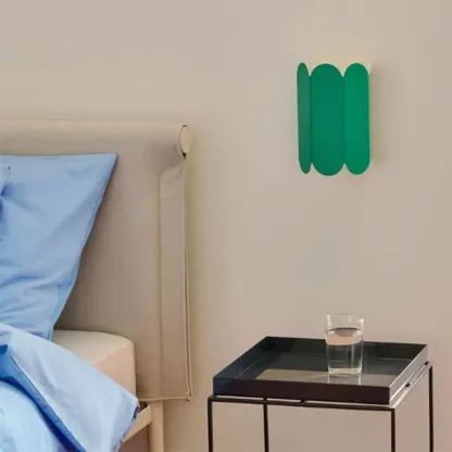 Mini Hardwired Modern Red Up & Down Wall Sconce in Geometric  Image - 12