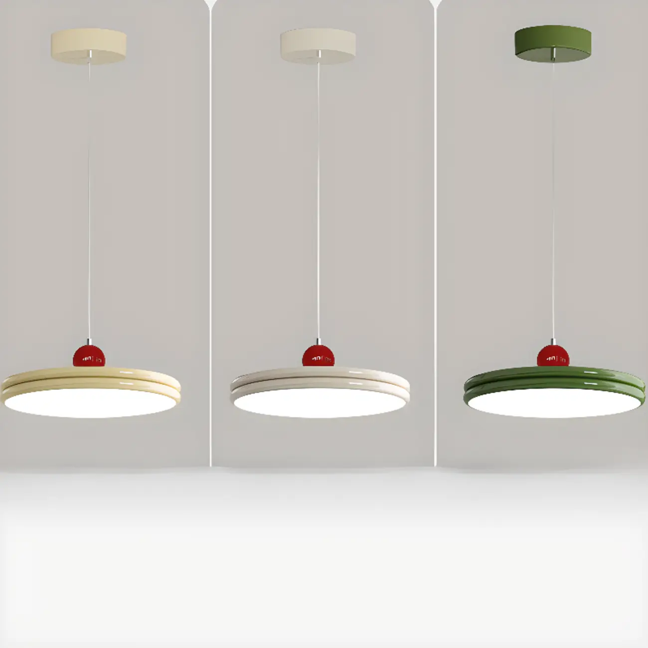 Casual LED Chalk Lucite Round Pendant Lighting with Adaptable Hanging Length Image - 9 | homeyfad
