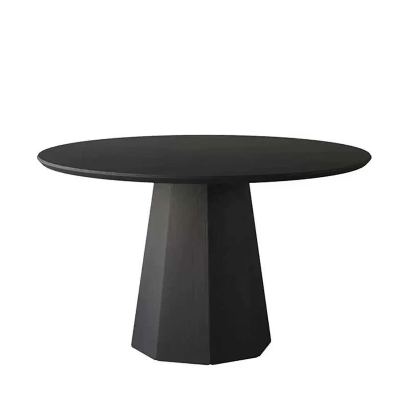 Modern Black Wood Round Dining Table Image - 6 | homeyfad