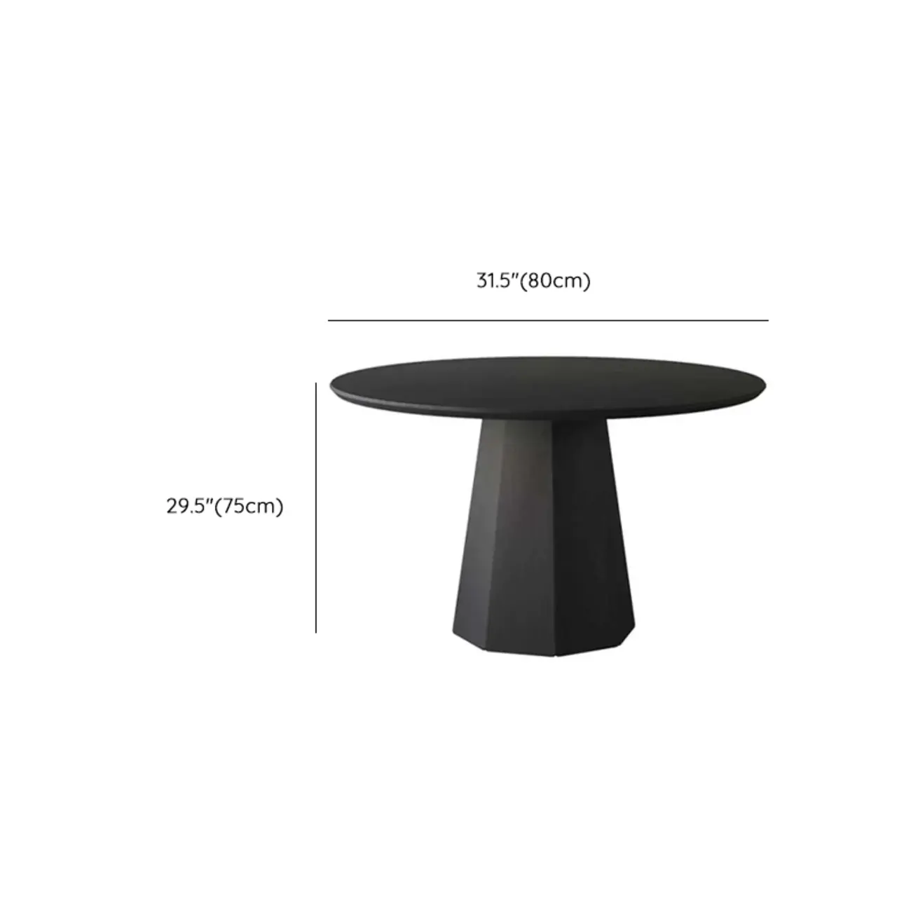 Modern Black Wood Round Dining Table #size | homeyfad