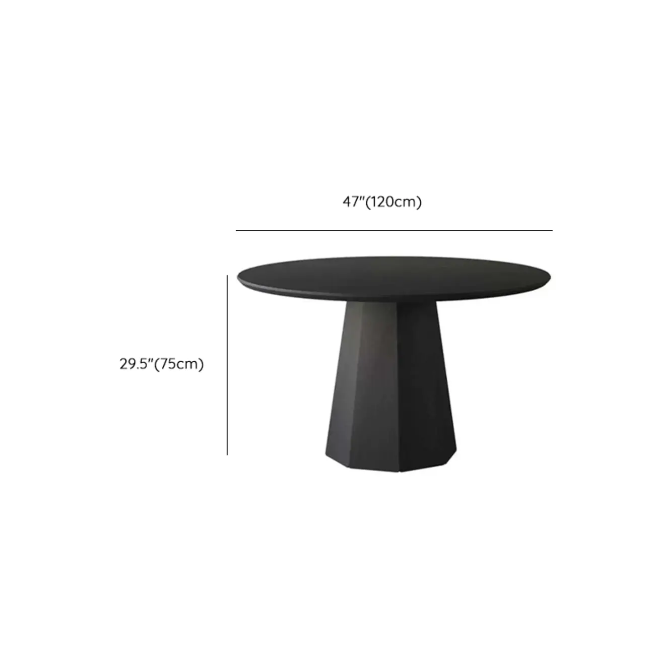 Modern Black Wood Round Dining Table Image - 11 | homeyfad