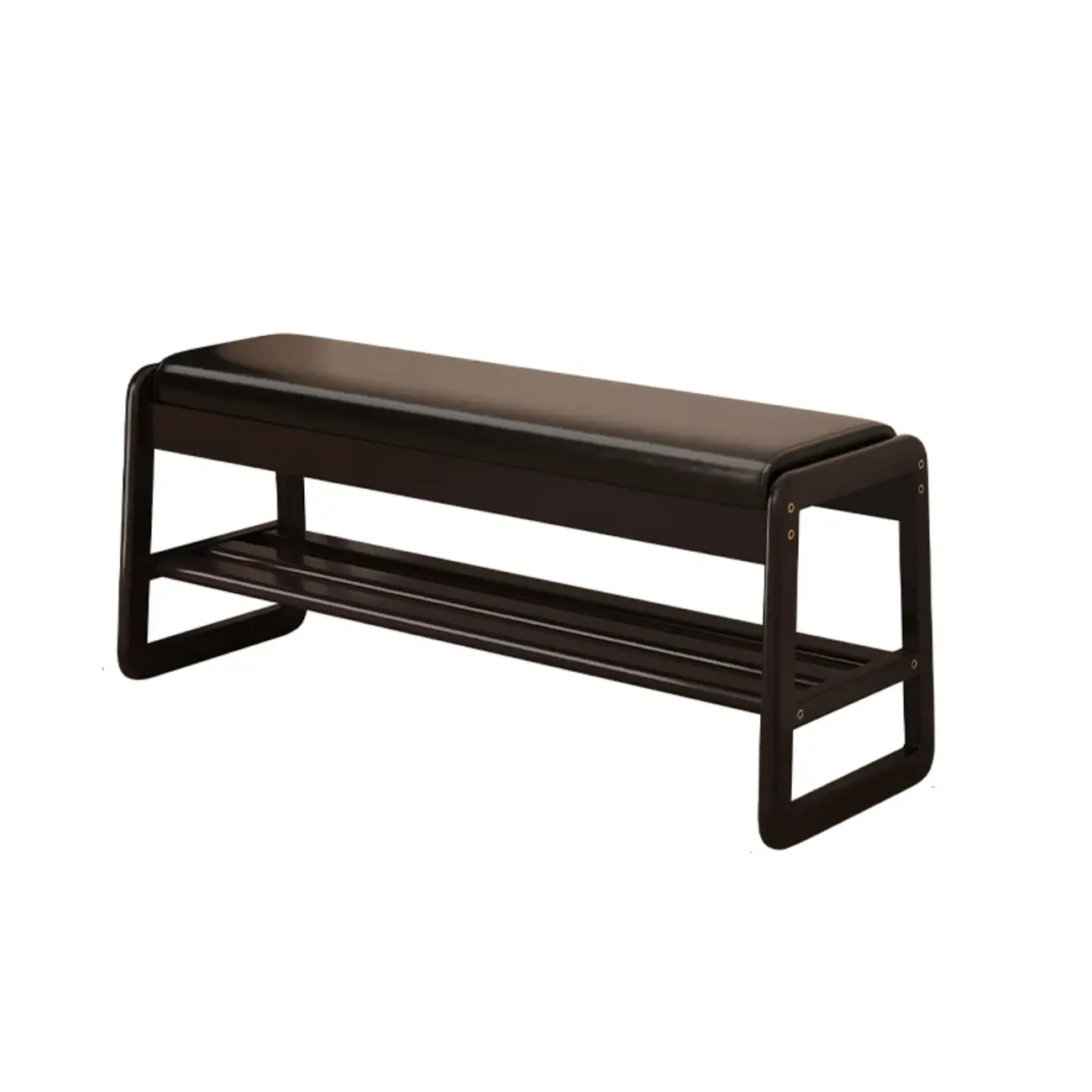 Modern Upholstered Wooden Entryway Bench with Storage Image - 12