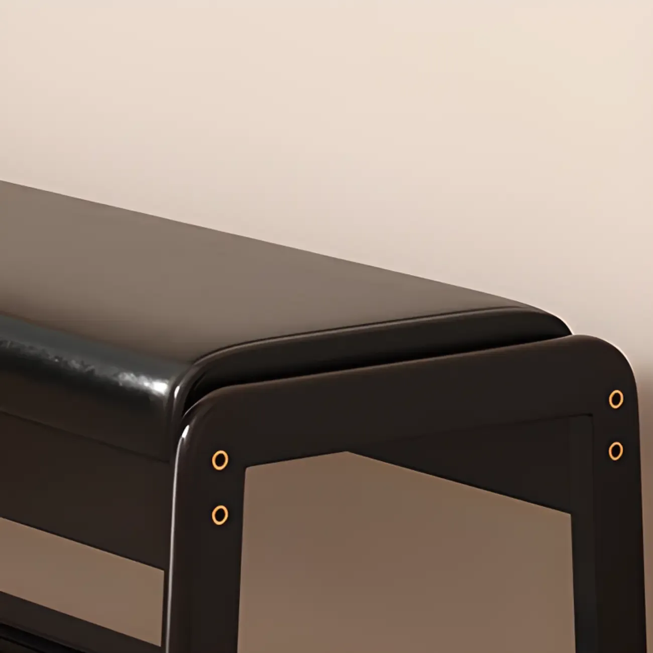 Modern Upholstered Wooden Entryway Bench with Storage Image - 9