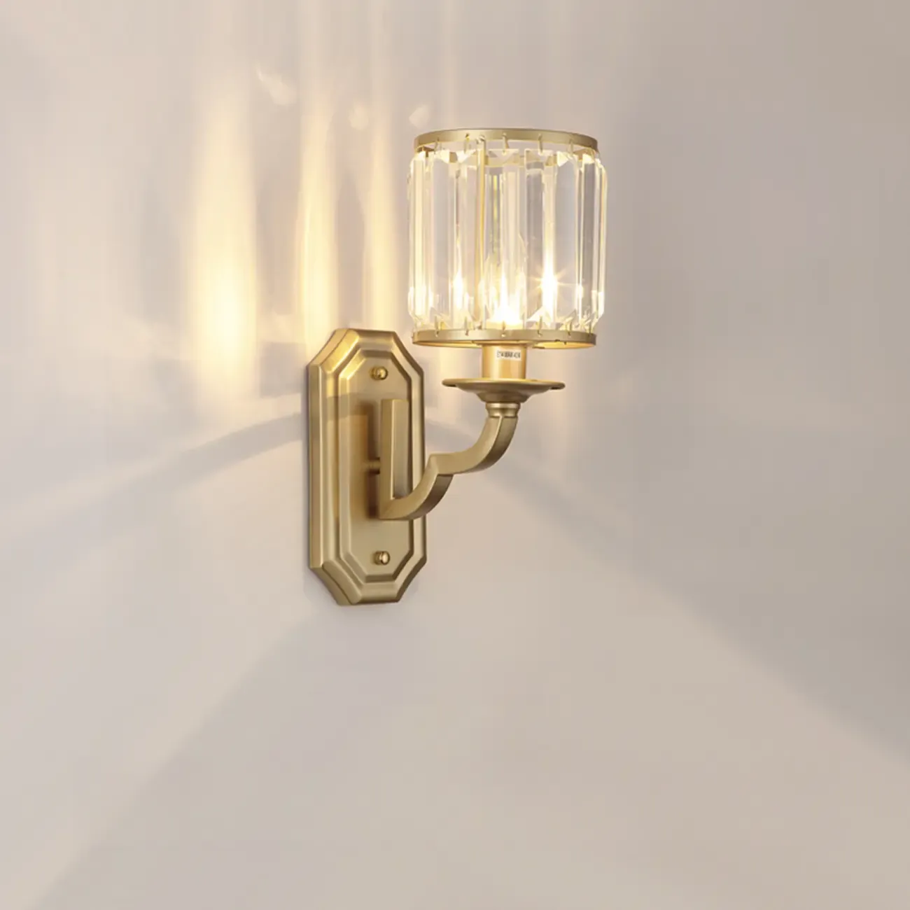 Modern Black Cylinder Glass Wall Sconce in Hardwired Image - 10