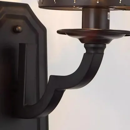 Modern Black Cylinder Glass Wall Sconce in Hardwired Image - 15