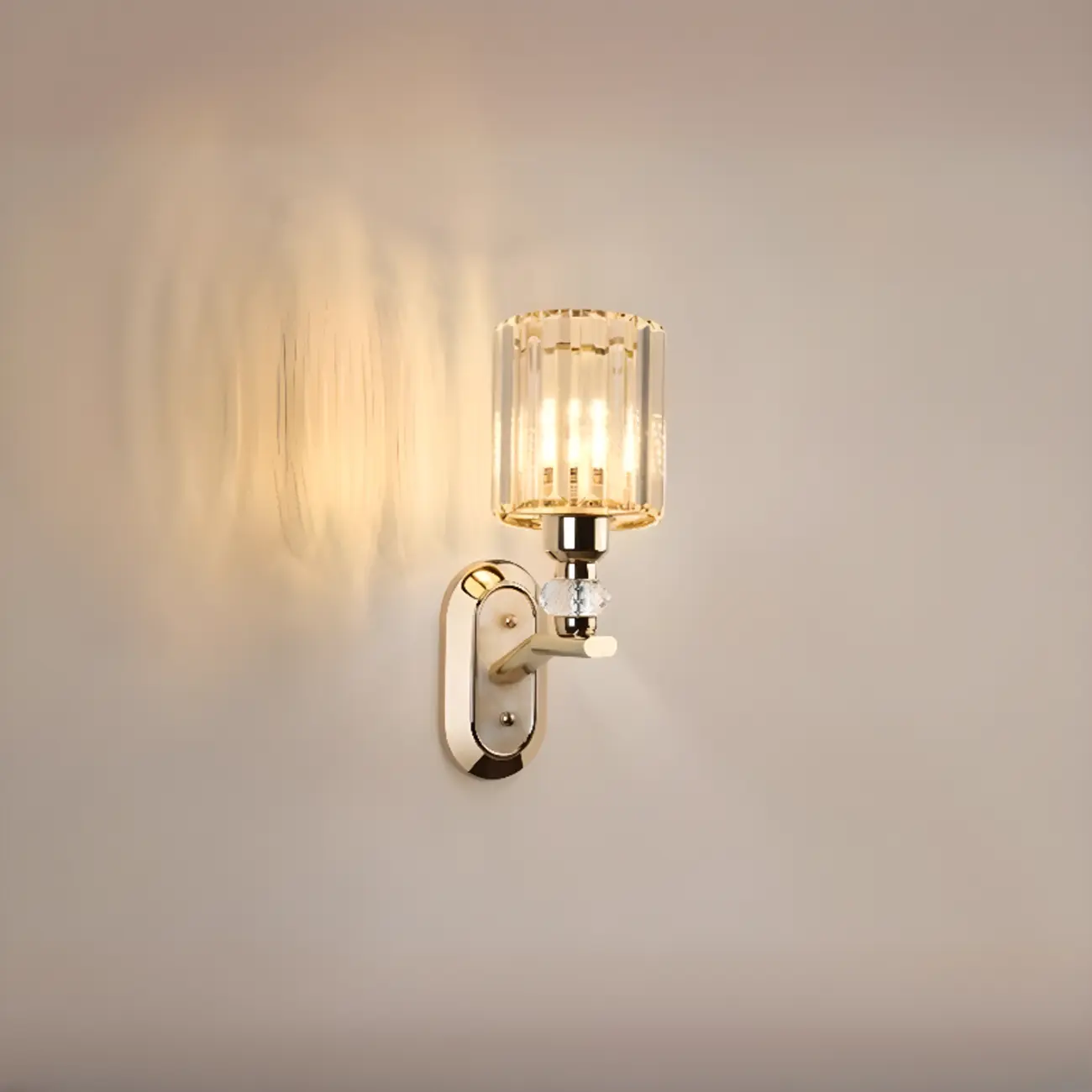 Modern Black Cylinder Glass Wall Sconce in Hardwired Image - 17 | homeyfad