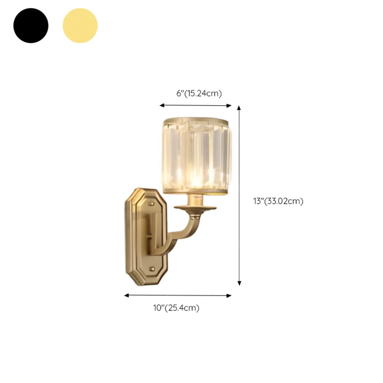 Modern Black Cylinder Glass Wall Sconce in Hardwired Image - 21 | homeyfad