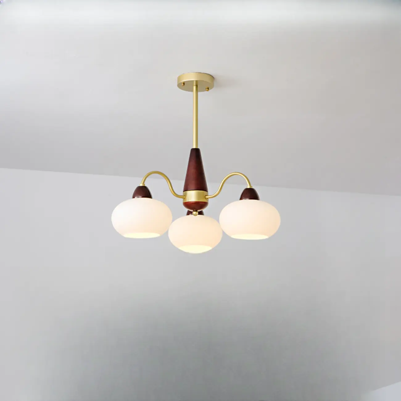 Gold Glass Floral Modern Chandelier with Elegance Image - 6 | homeyfad