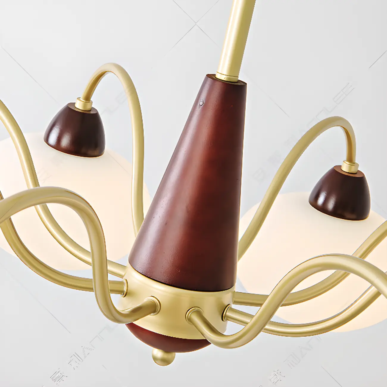 Gold Glass Floral Modern Chandelier with Elegance Image - 8 | homeyfad