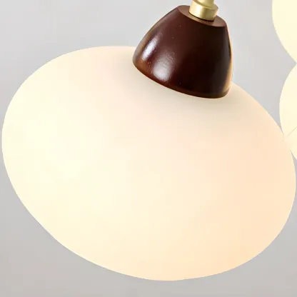 Gold Glass Floral Modern Chandelier with Elegance Image - 9