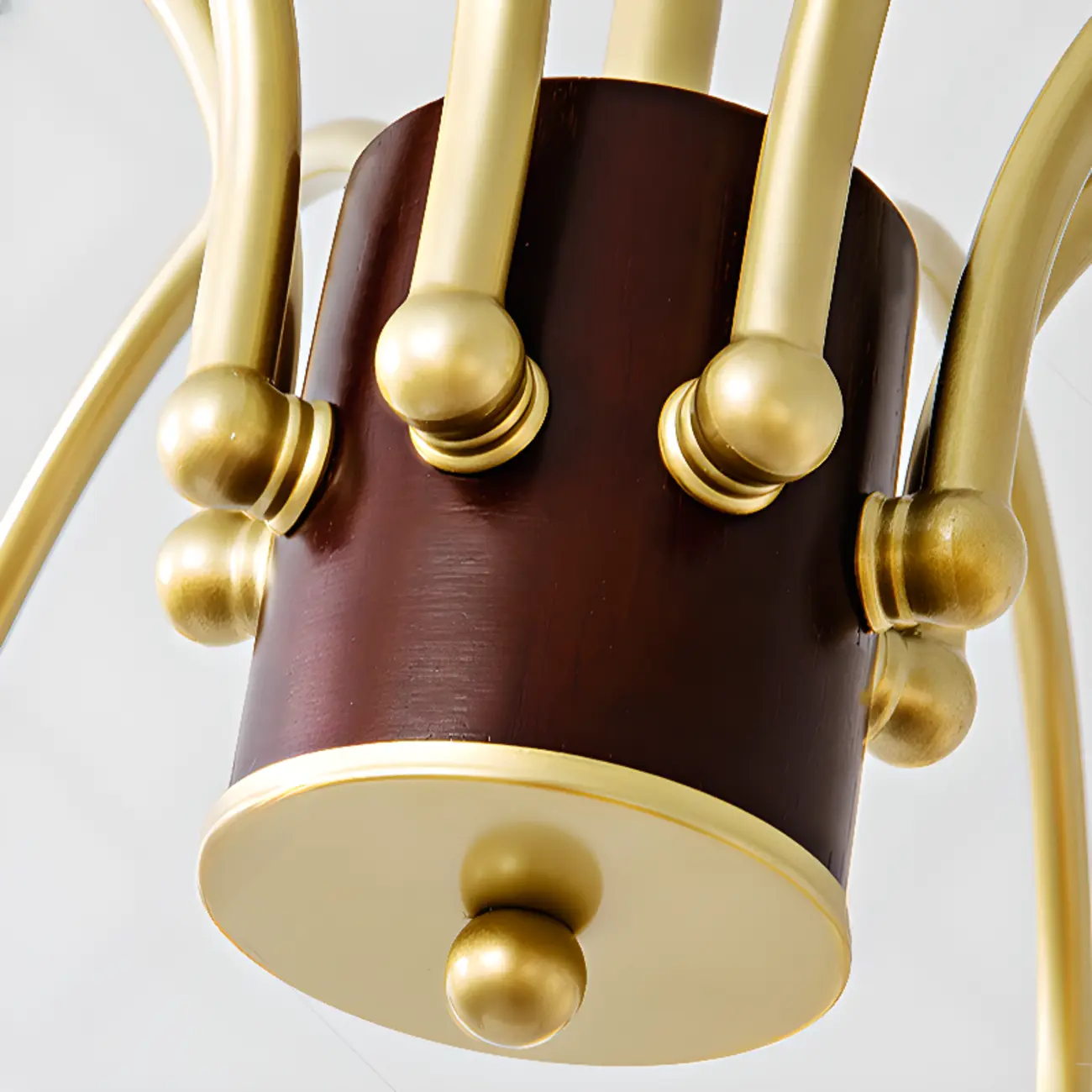 Classic Gold White Vitreous Ball Chandelier Image - 7 | homeyfad