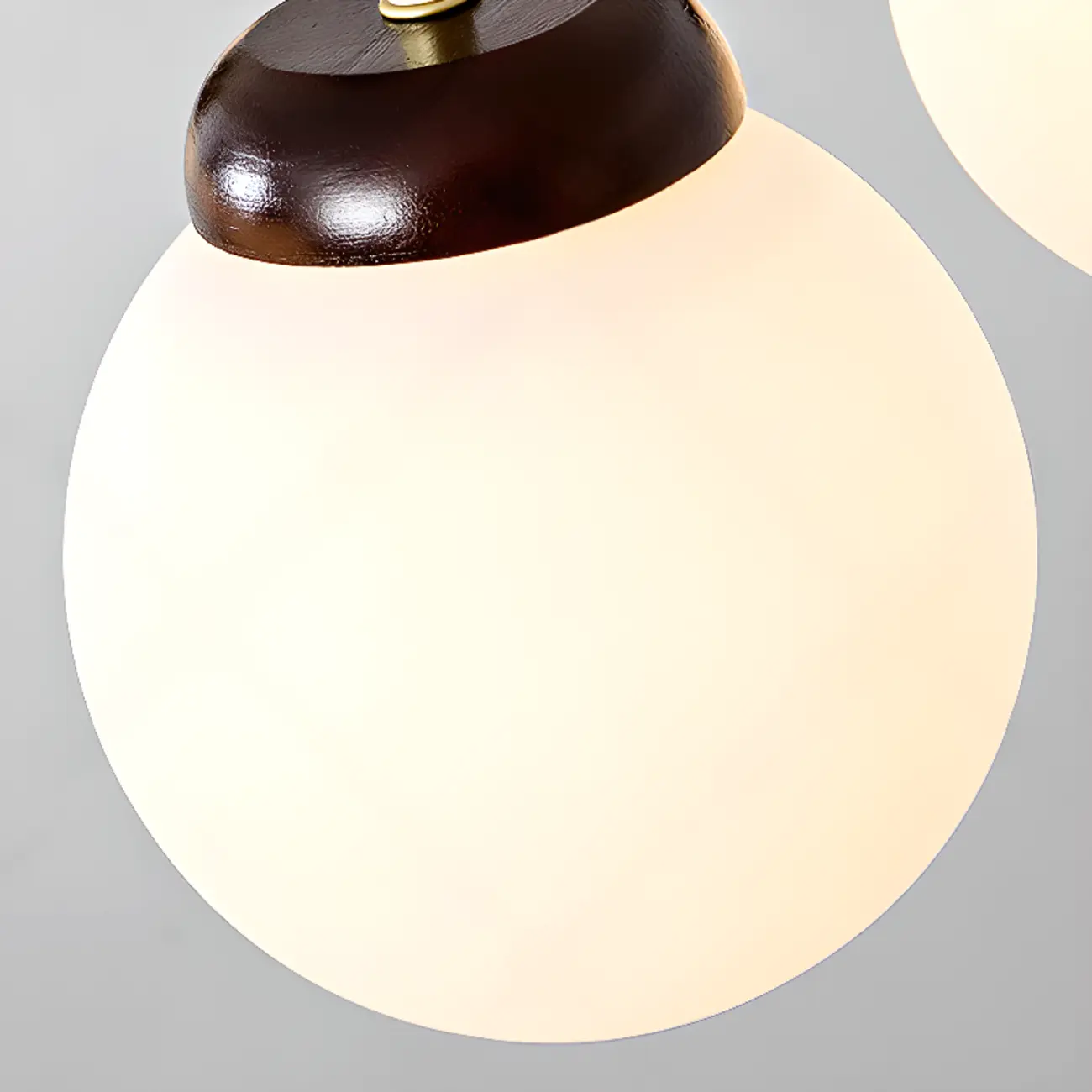 Classic Gold White Vitreous Ball Chandelier Image - 8 | homeyfad