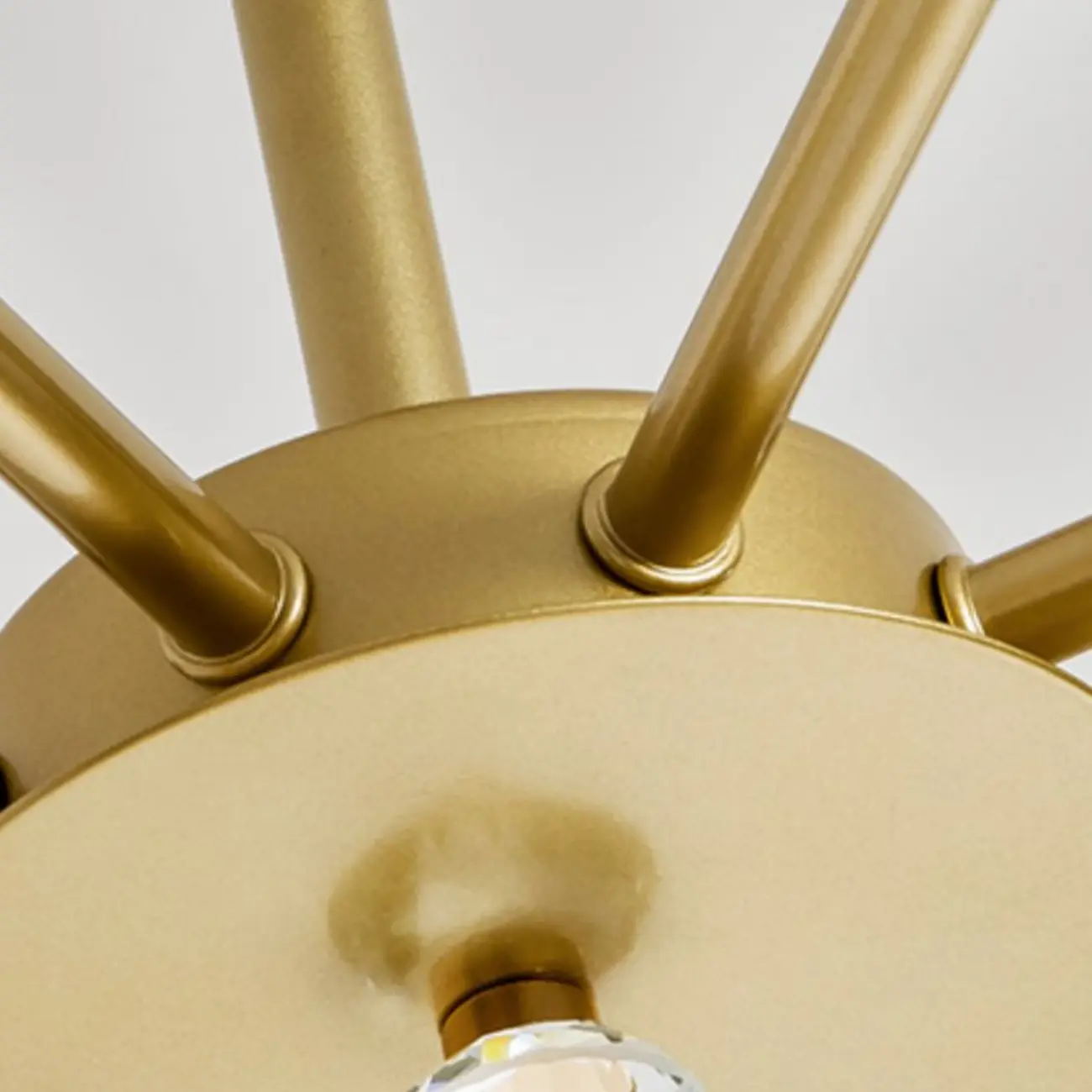 Gold Floral Metal Modern Linear Chandelier Light Image - 8 | homeyfad