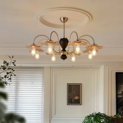 Retro Geometric 6/8 Lights Glass Chandelier in Chrome  Image - 3