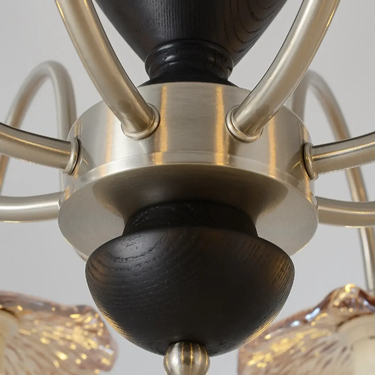 Retro Geometric 6/8 Lights Glass Chandelier in Chrome  Image - 7