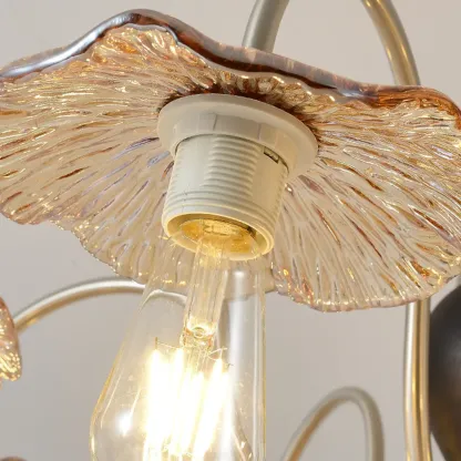 Retro Geometric 6/8 Lights Glass Chandelier in Chrome  Image - 9