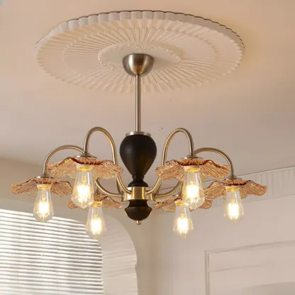 Retro Geometric 6/8 Lights Glass Chandelier in Chrome  Image - 10