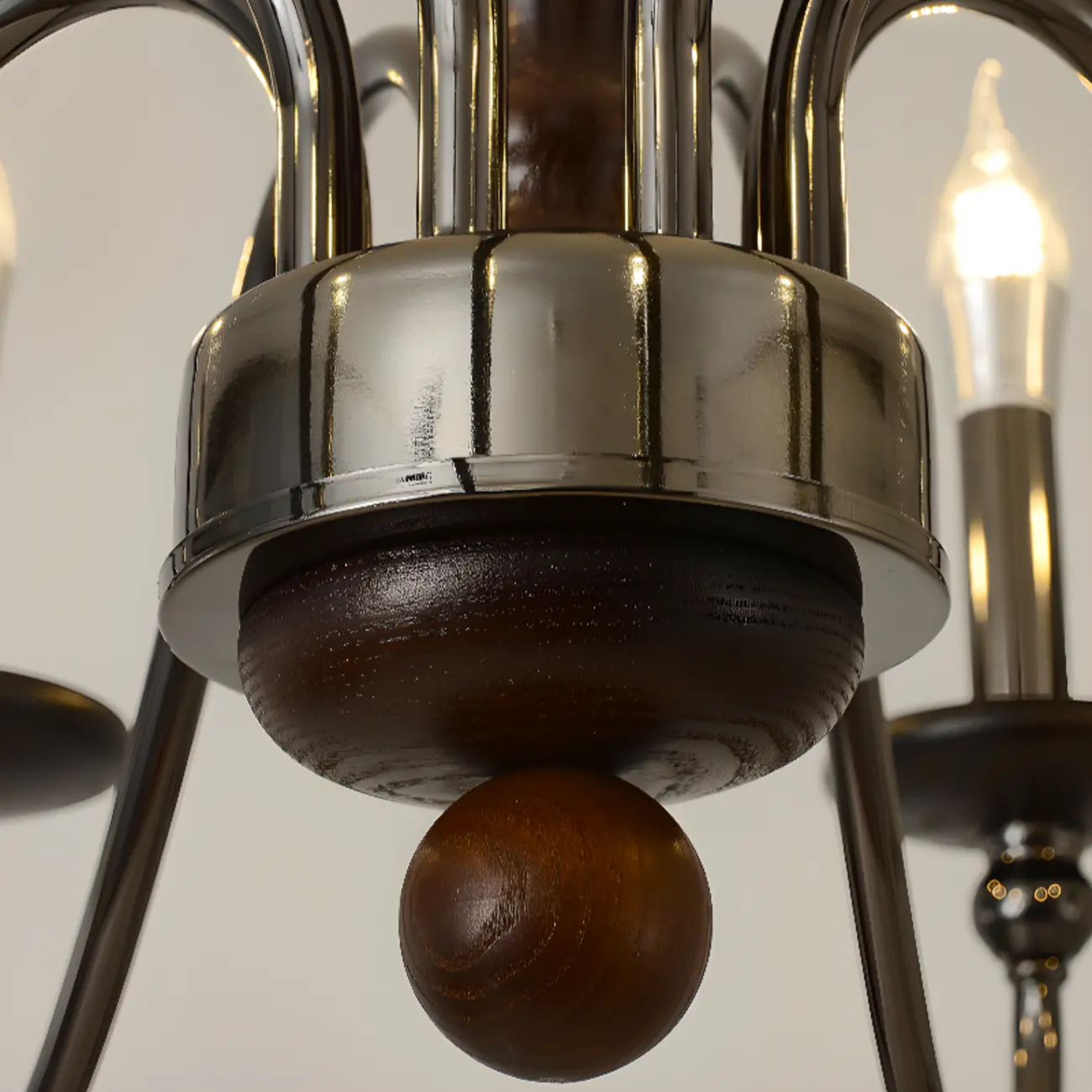 Modern Black 6/8 Light Candelabra Chandelier in Dimmable  Image - 9 | homeyfad