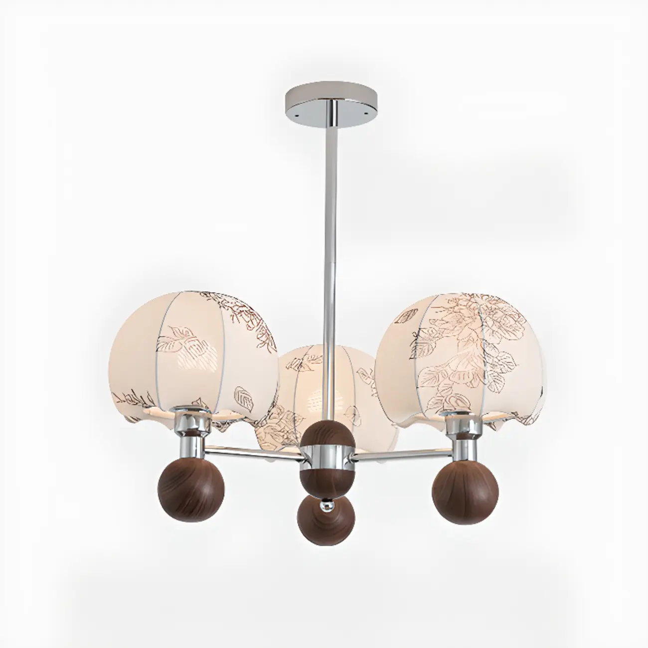 Black Floral Metal Glass Modern Linear Chandelier Image - 11 | homeyfad