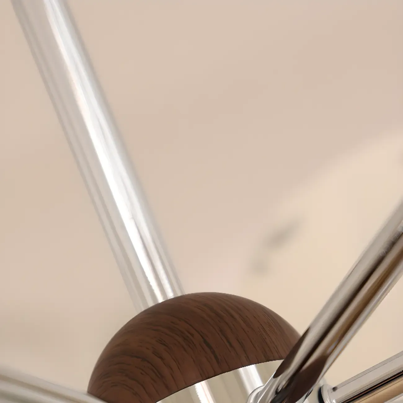 Black Floral Metal Glass Modern Linear Chandelier Image - 6