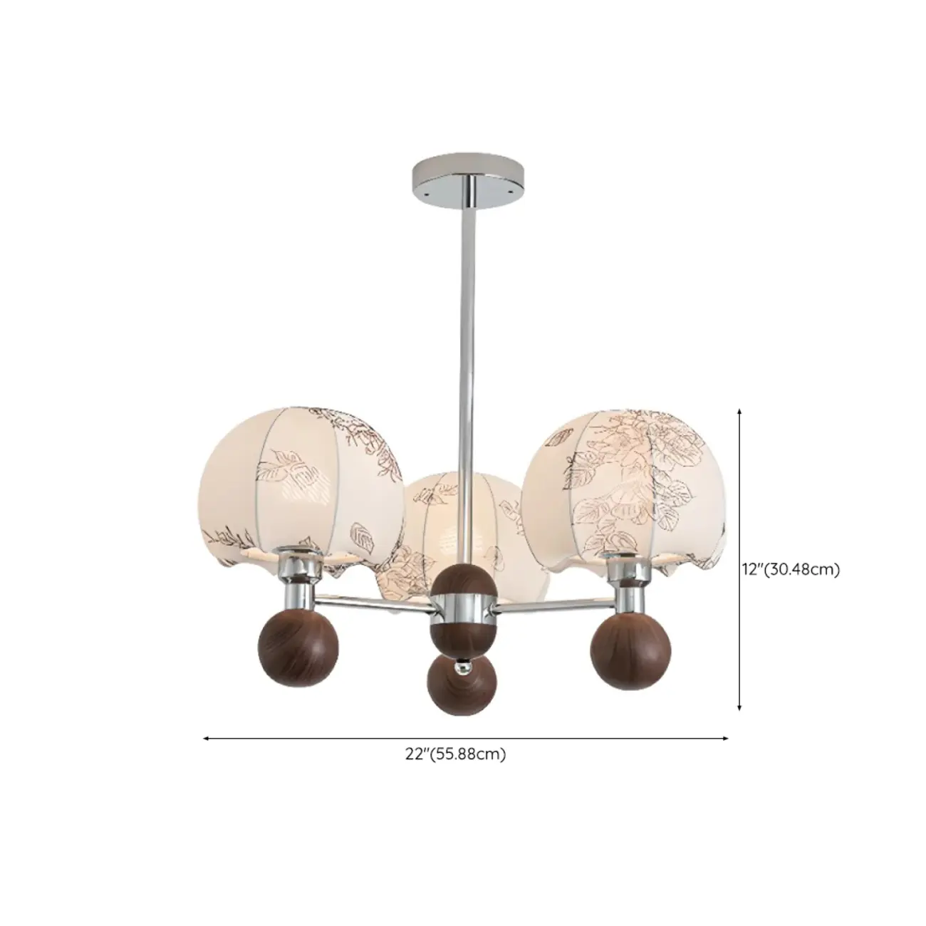 Black Floral Metal Glass Modern Linear Chandelier #size | homeyfad